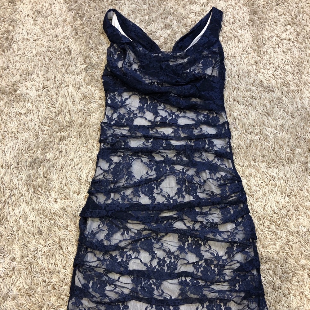 Navy blue lace dress